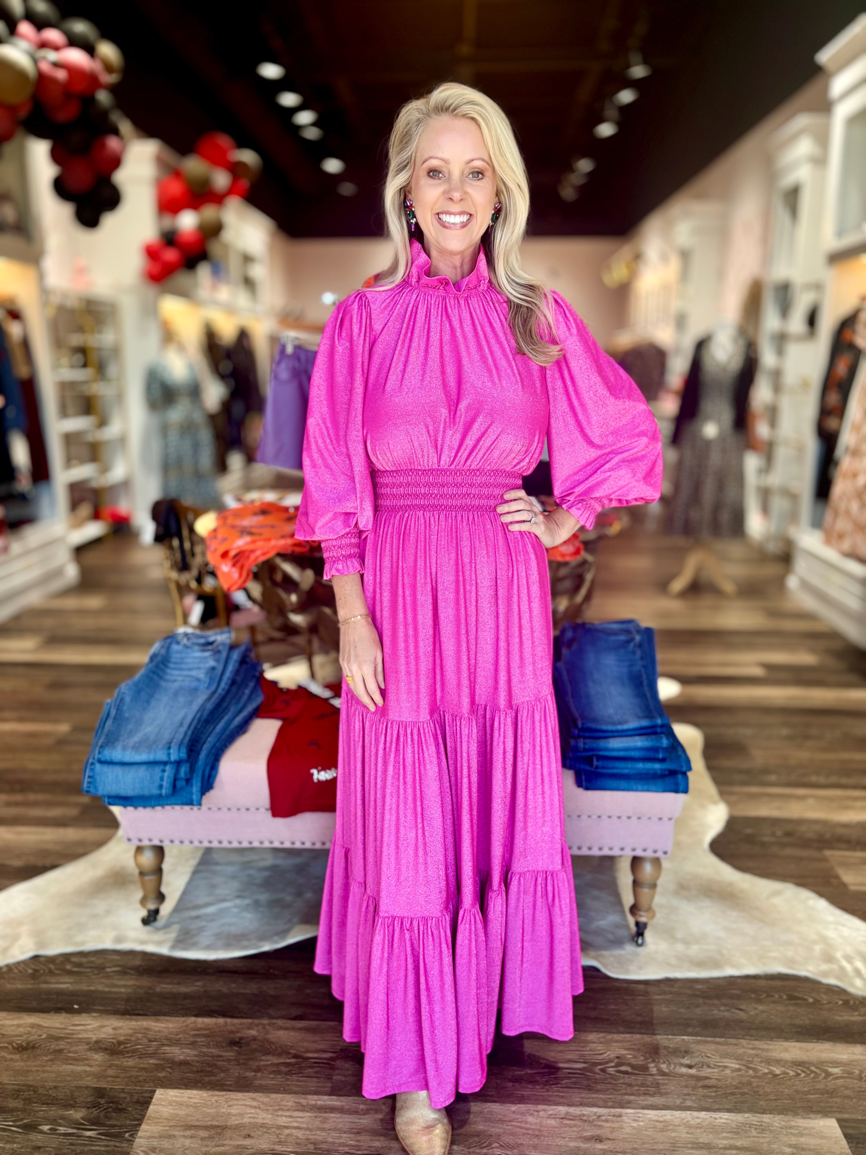 Emily McCarthy Maggie Maxi Fuchsia Fedora