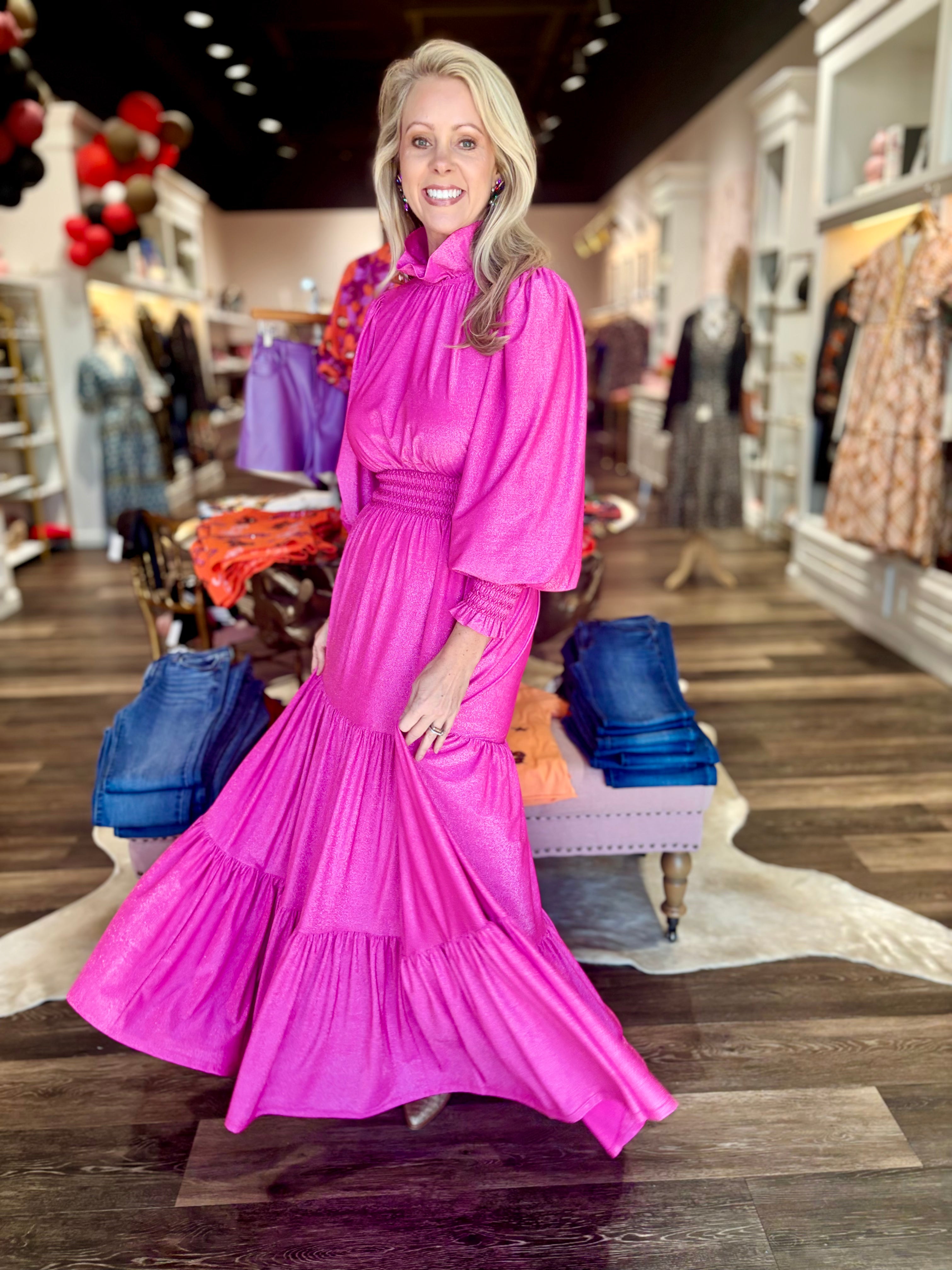 Emily McCarthy Maggie Maxi Fuchsia Fedora