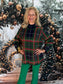 Plaid Sweater Navy