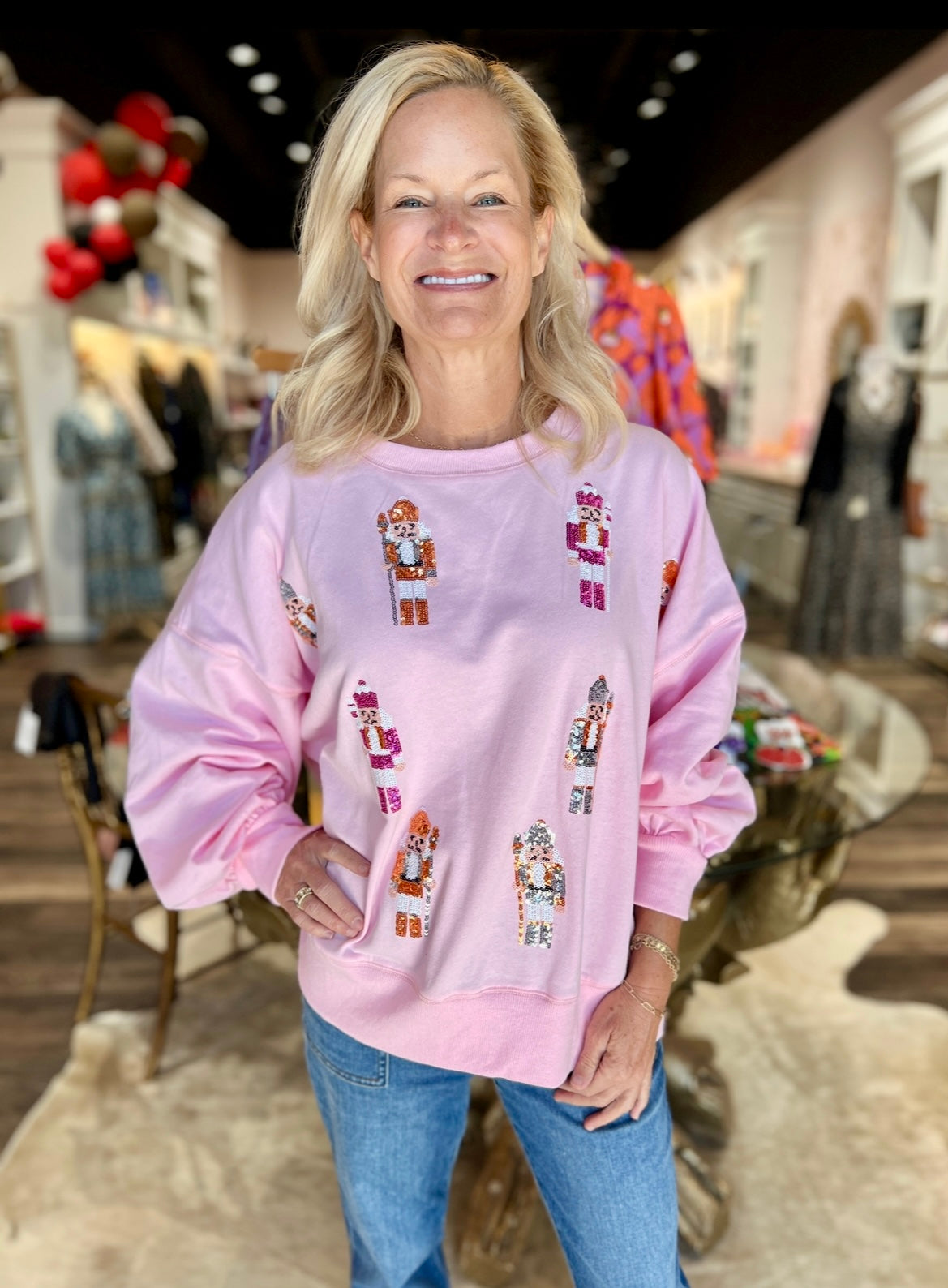 Pink Nutcracker Oversized Sweatshirt