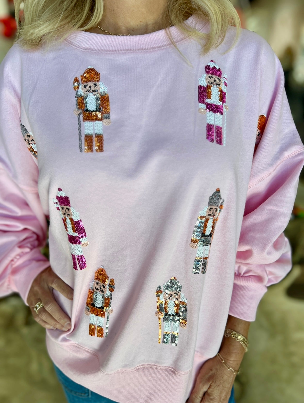 Pink Nutcracker Oversized Sweatshirt