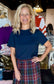 Spanx Cotton Crewneck Tee Navy