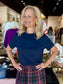 Spanx Cotton Crewneck Tee Navy