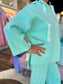 Joh Apparel Francine French Scuba Pearl Hoodie Mint