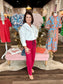 FDJ Suzanne Straight Crop Denim Lava Red