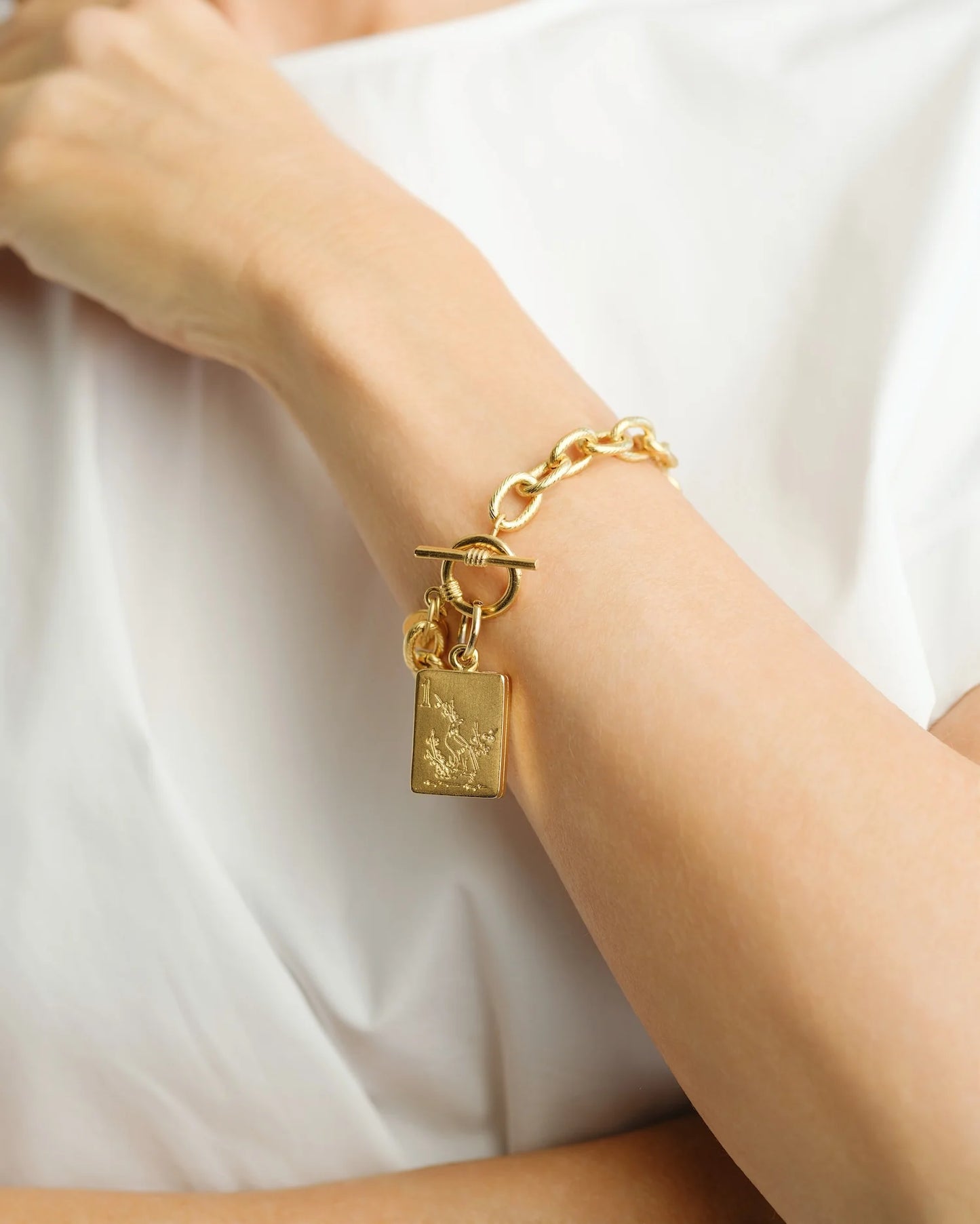 Susan Shaw Bird Bam Mahjong Toggle Bracelet