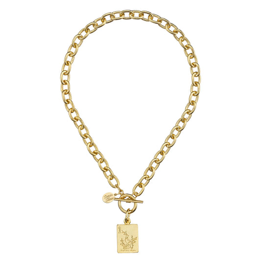 Susan Shaw Bird Bam Mahjong Toggle Necklace