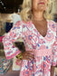 La Plage Water Mill Dress White/ Coral/ Periwinkle