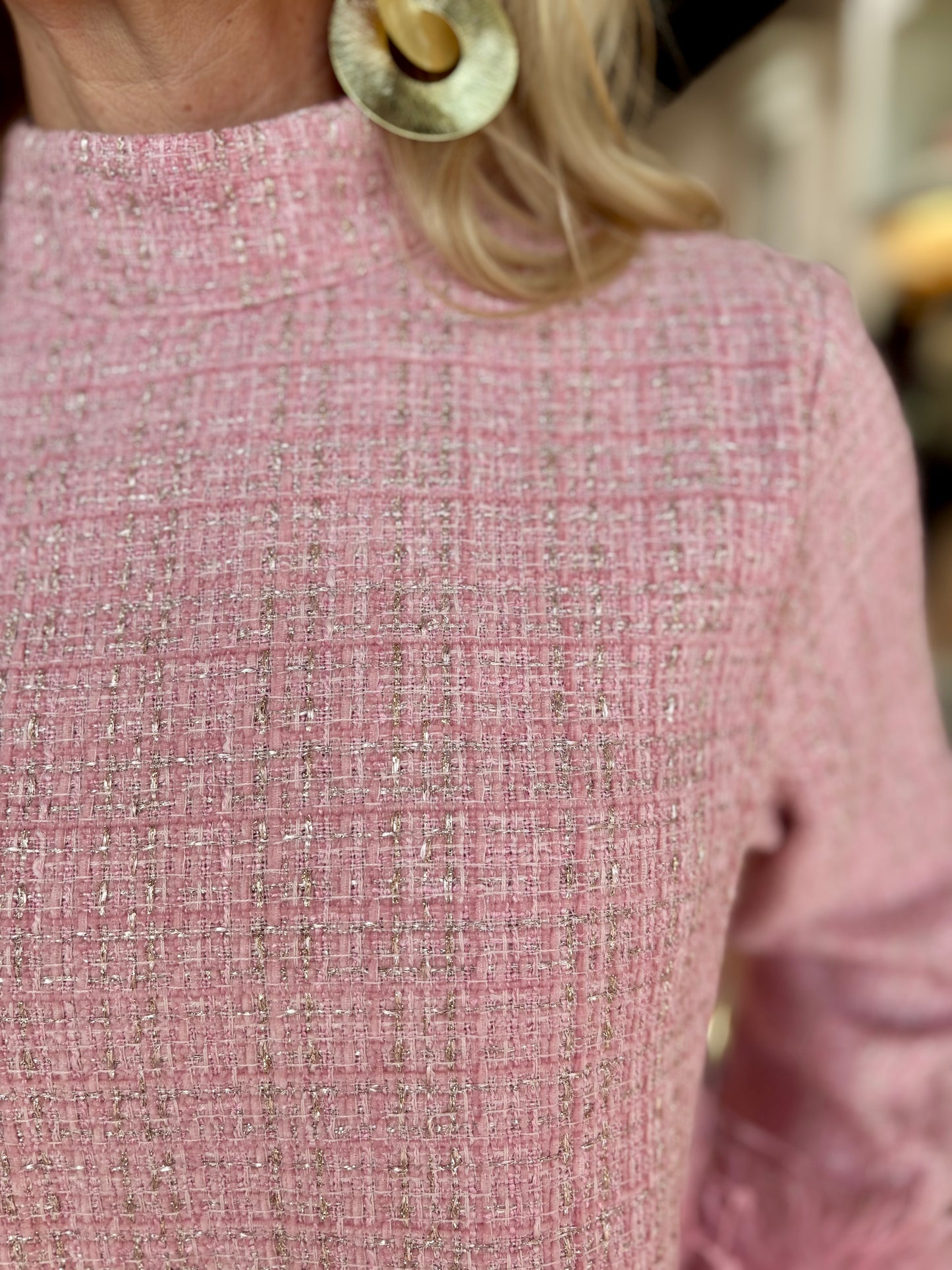 Pink Tweed Dress