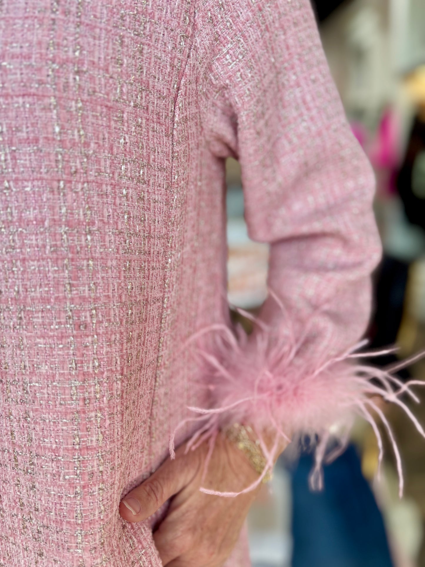 Pink Tweed Dress