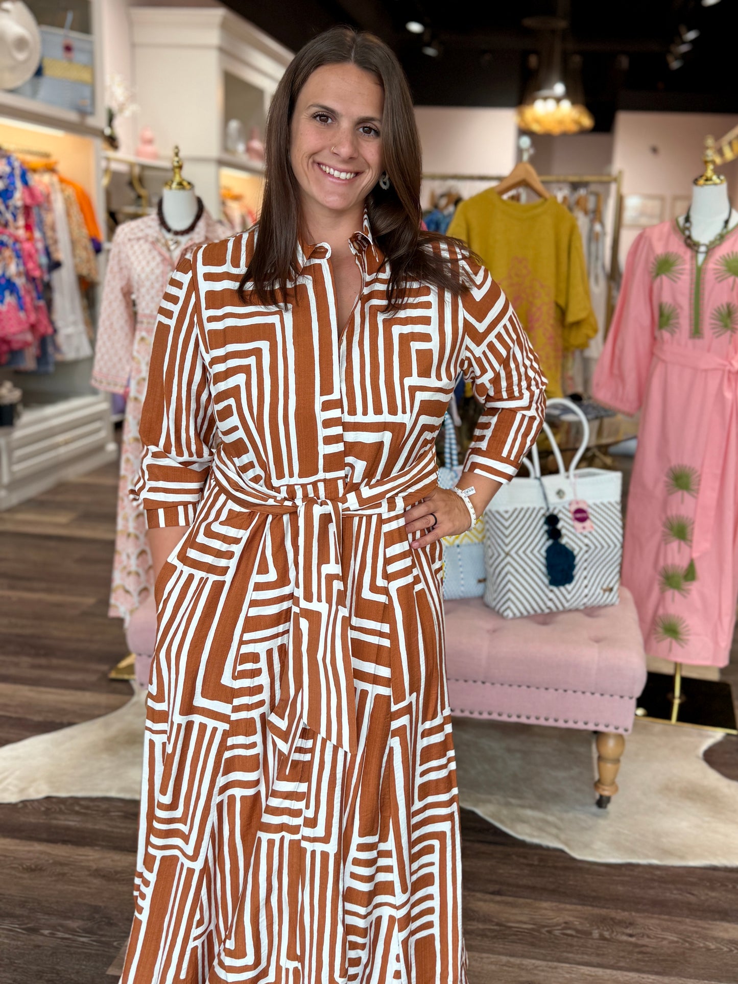Uncle Frank Modern Muse Midi Dress Caramel