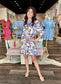 Joy Joy Golden Blue Paisley Dress