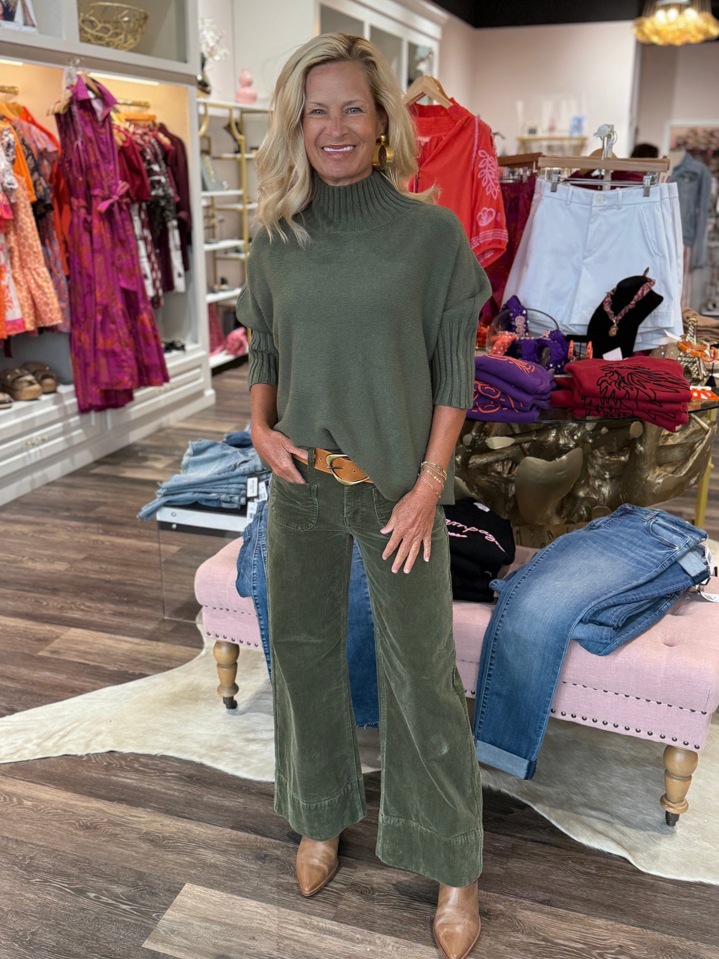 The Maple Turtleneck Sweater Olive