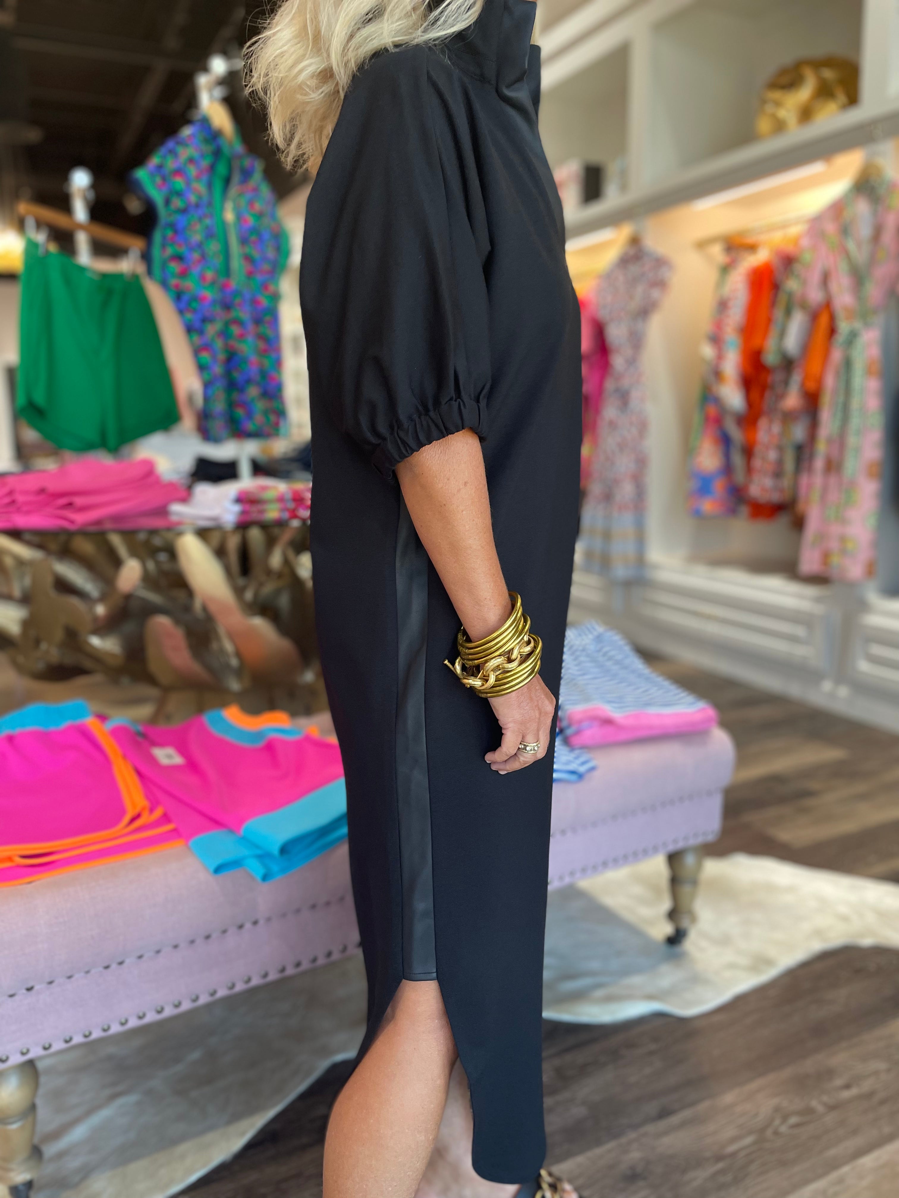 Emily mcCarthy Poppy Caftan Black Ponte