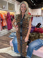 Emily McCarthy Meme Dress Tiger Jacquard