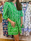 Mary Square Mini Dress Riley Garden Lace Green