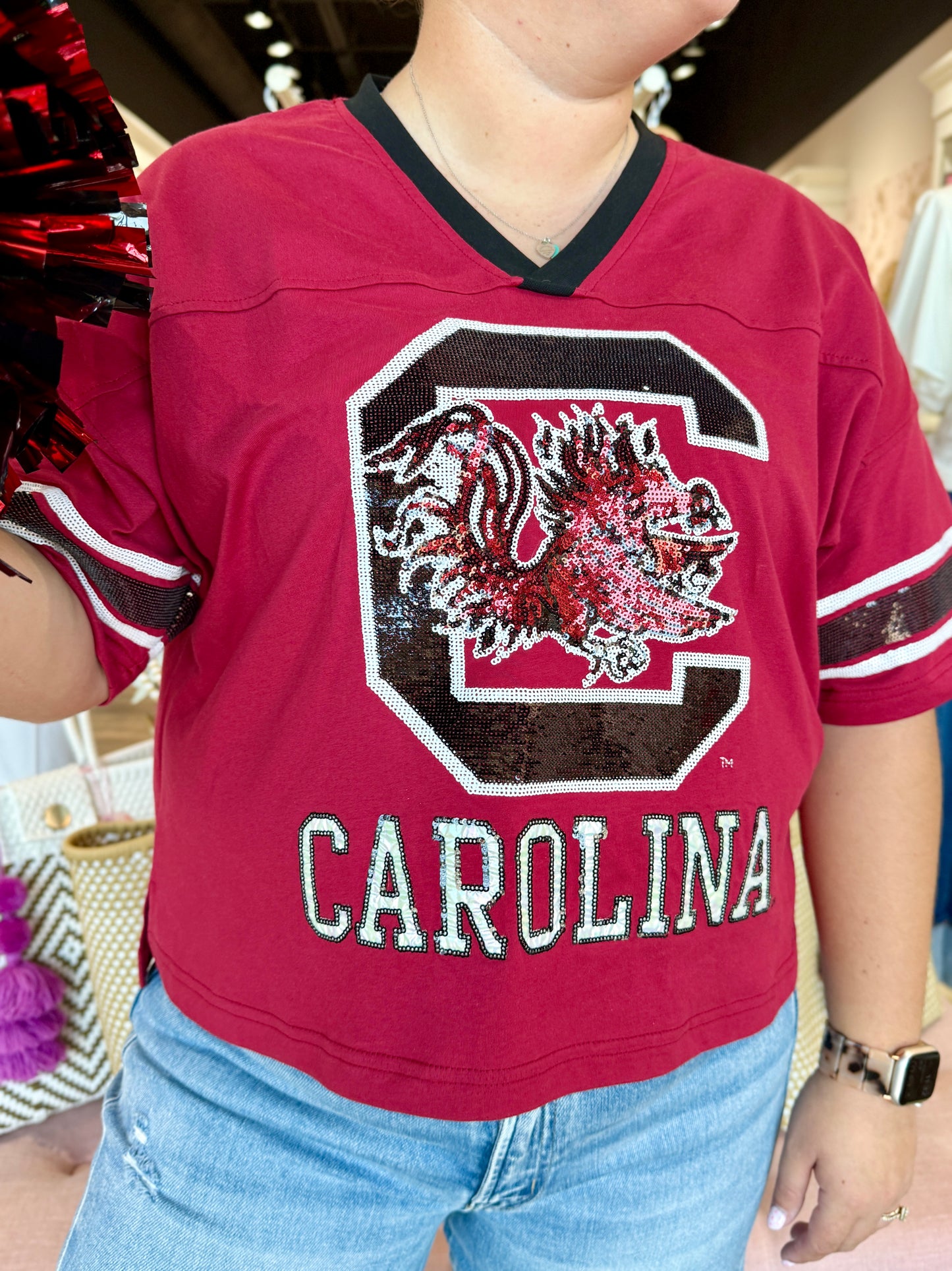 The Blitz Sequin Jersey Tee South Carolina