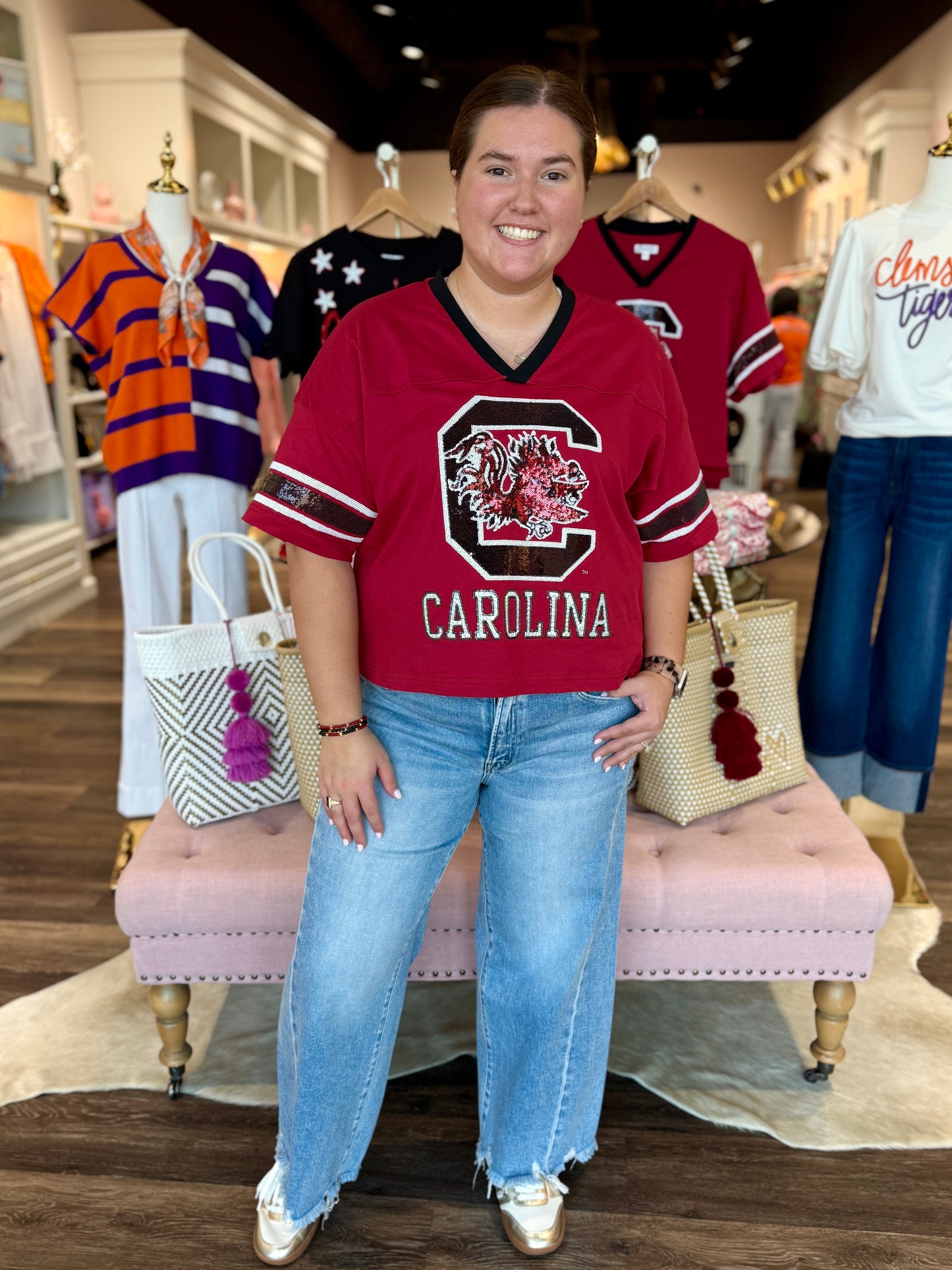 The Blitz Sequin Jersey Tee South Carolina