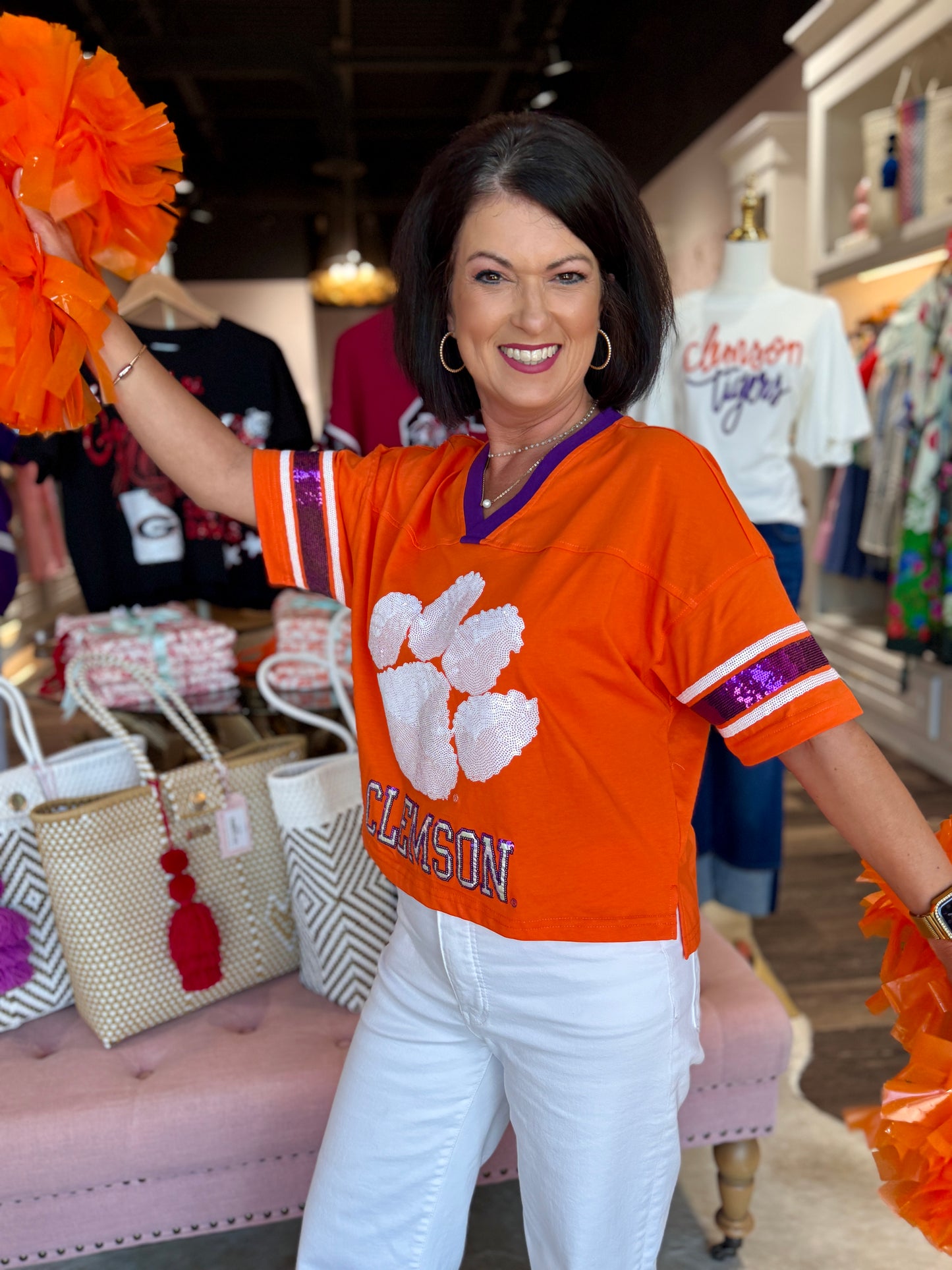 The Blitz Sequin Jersey Tee Clemson