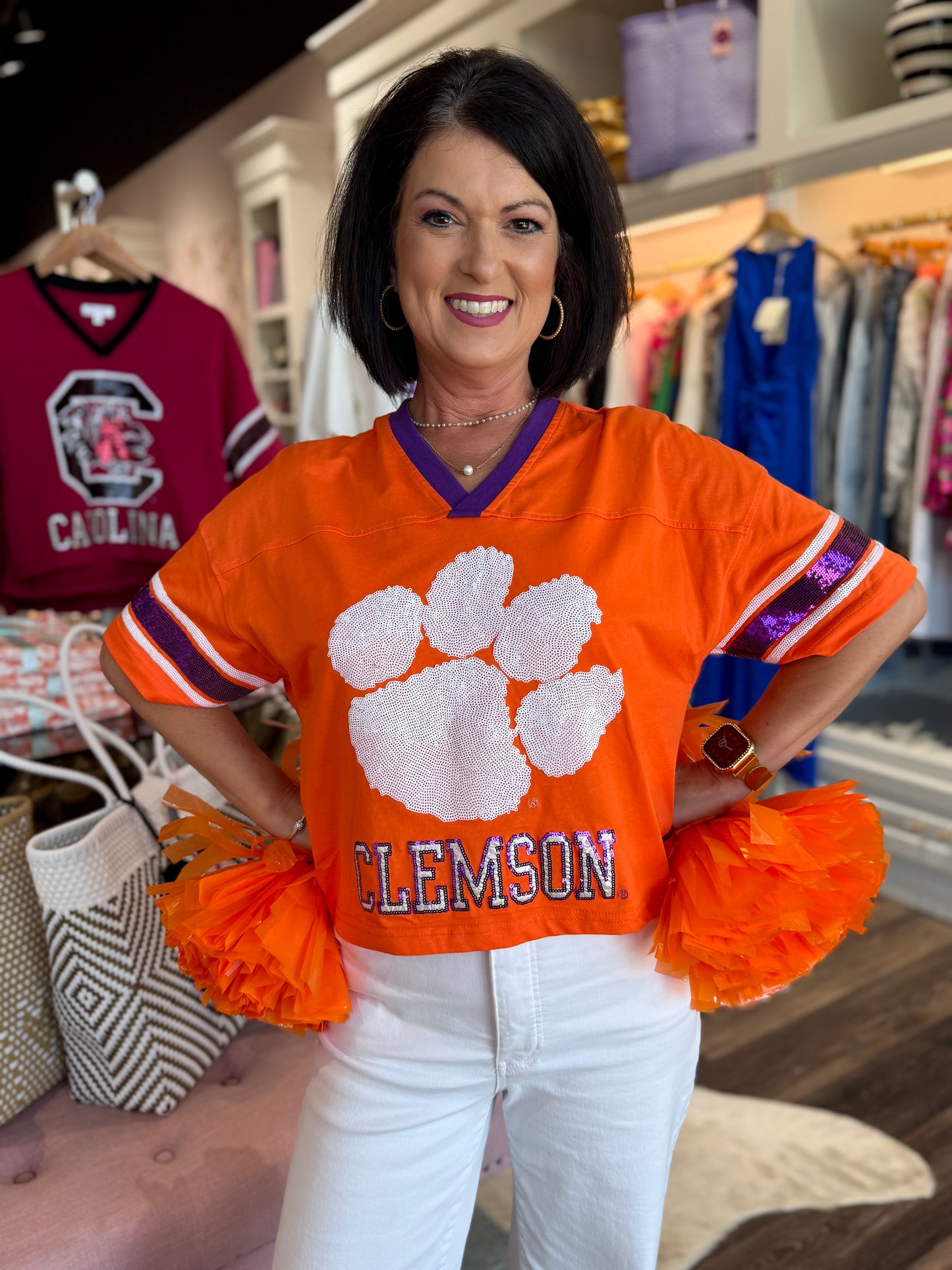 The Blitz Sequin Jersey Tee Clemson