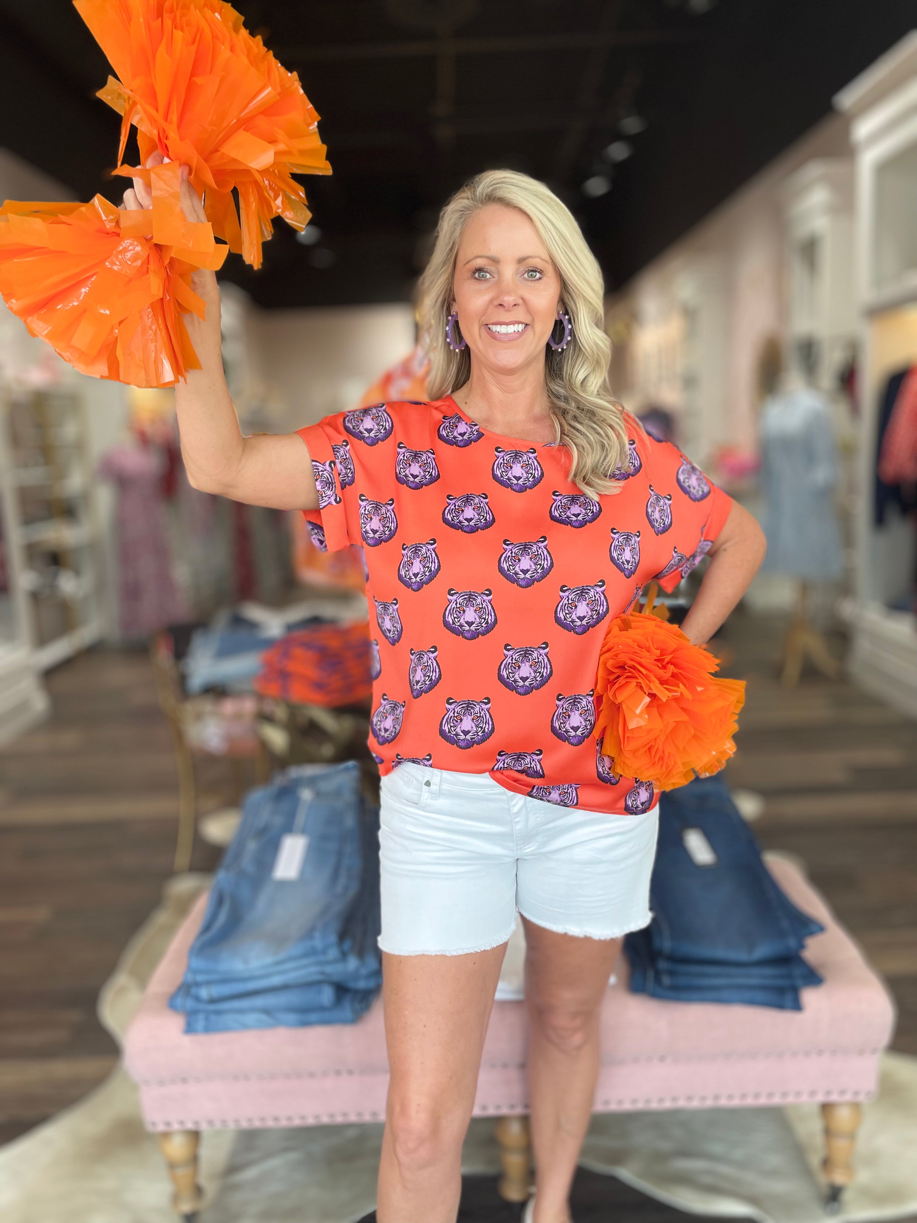 The Rolled Cuff Blouse Clemson