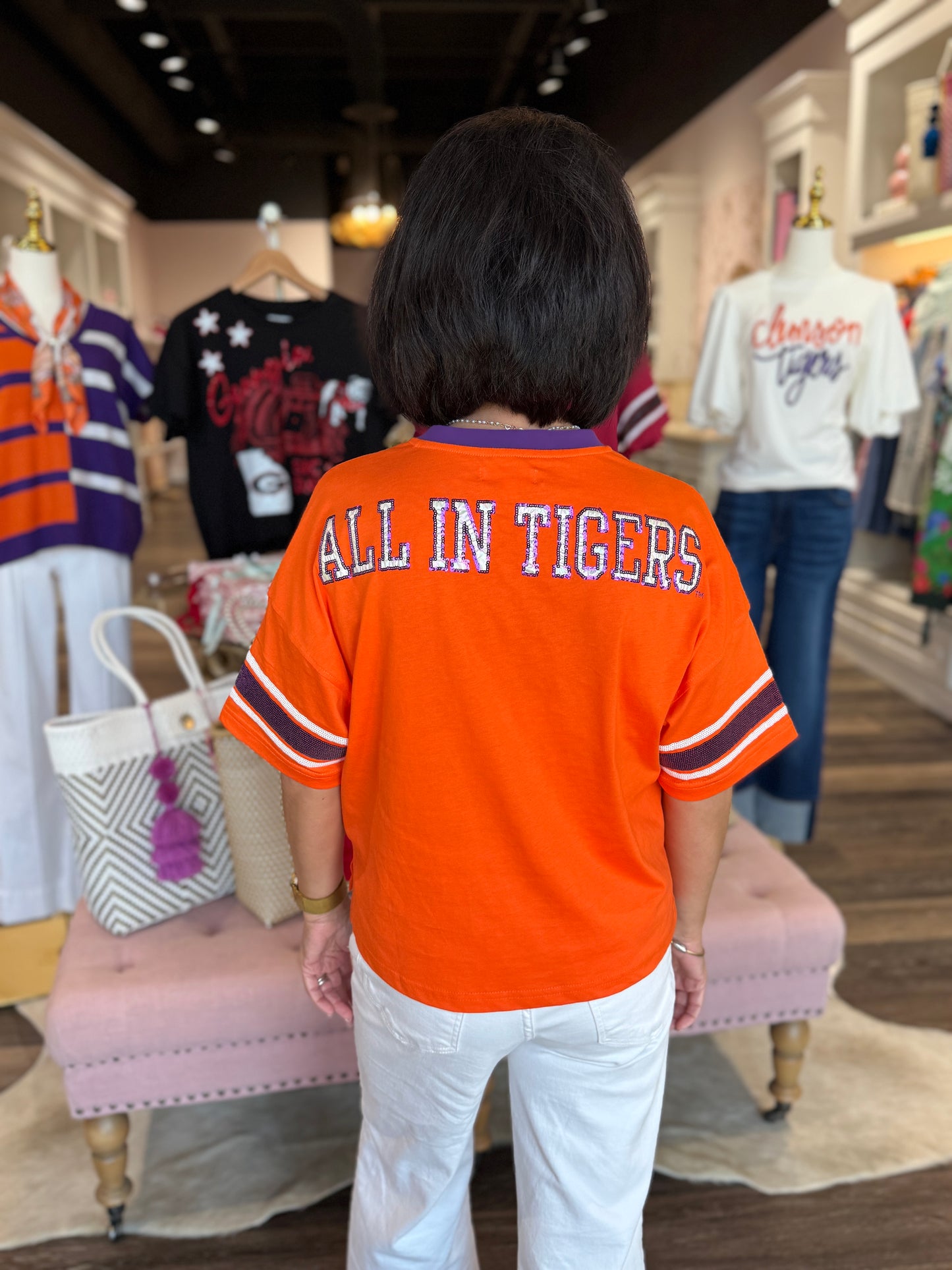 The Blitz Sequin Jersey Tee Clemson