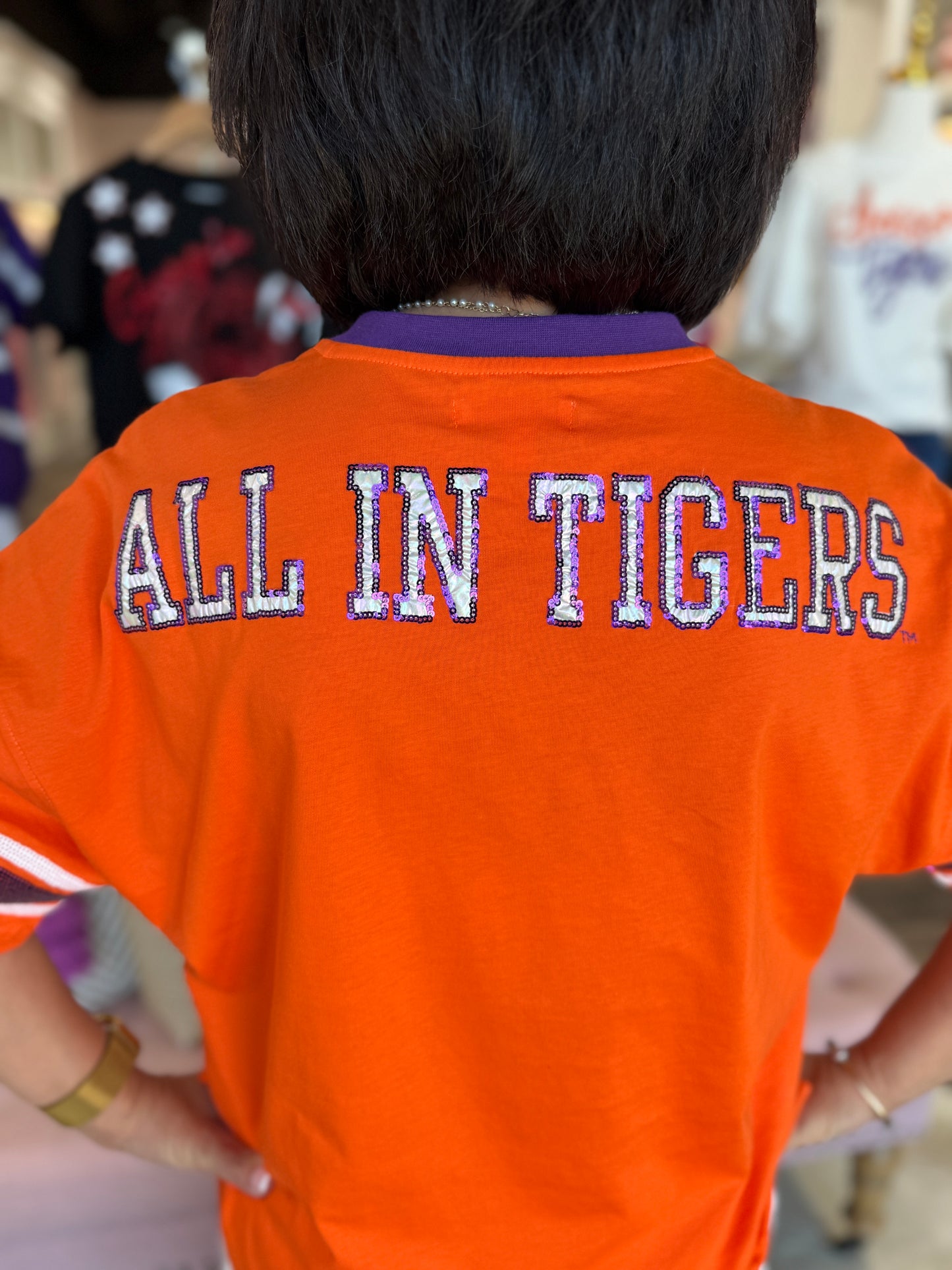 The Blitz Sequin Jersey Tee Clemson
