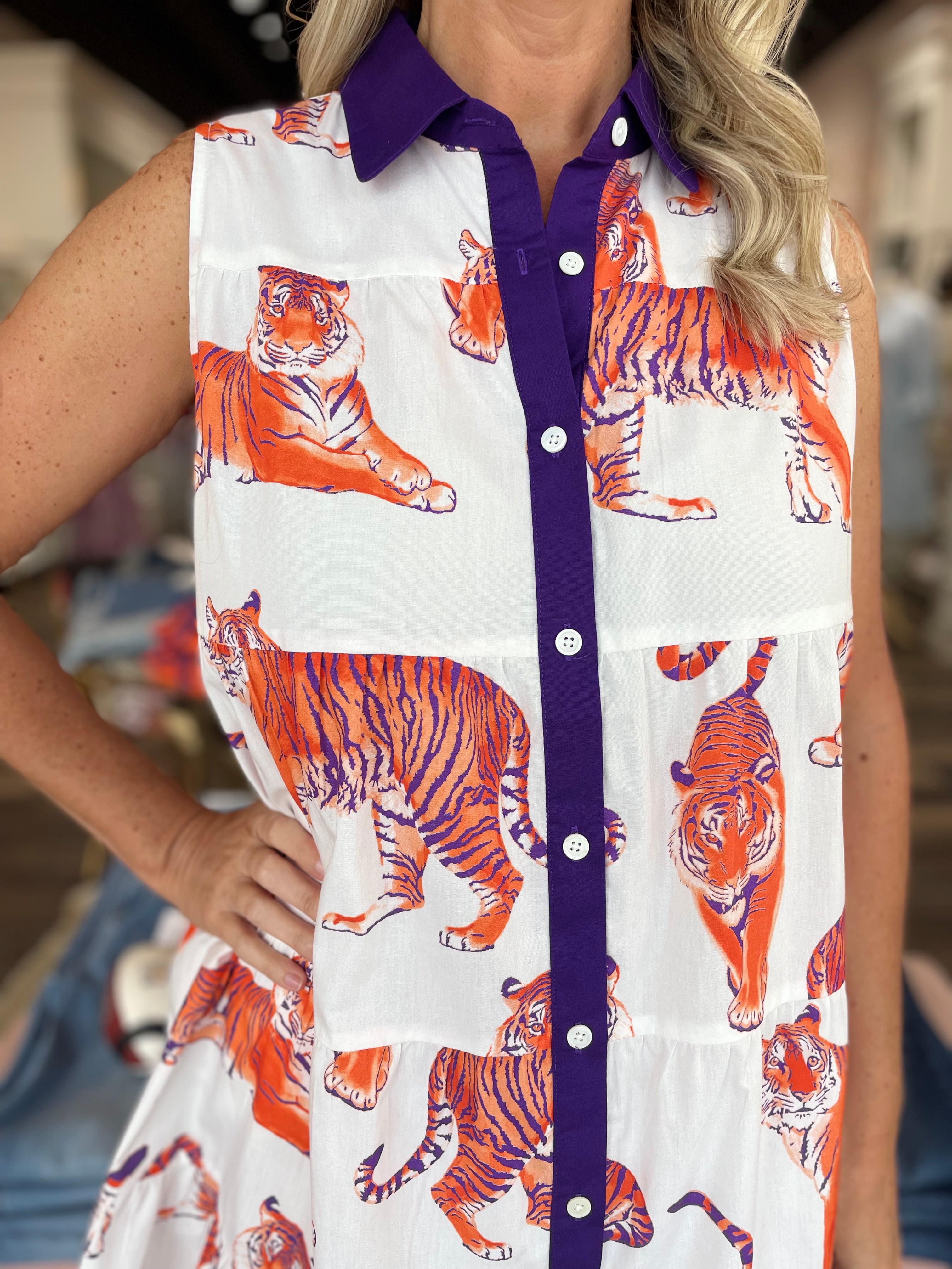 The Clemson Tigers Poplin Tank Dress