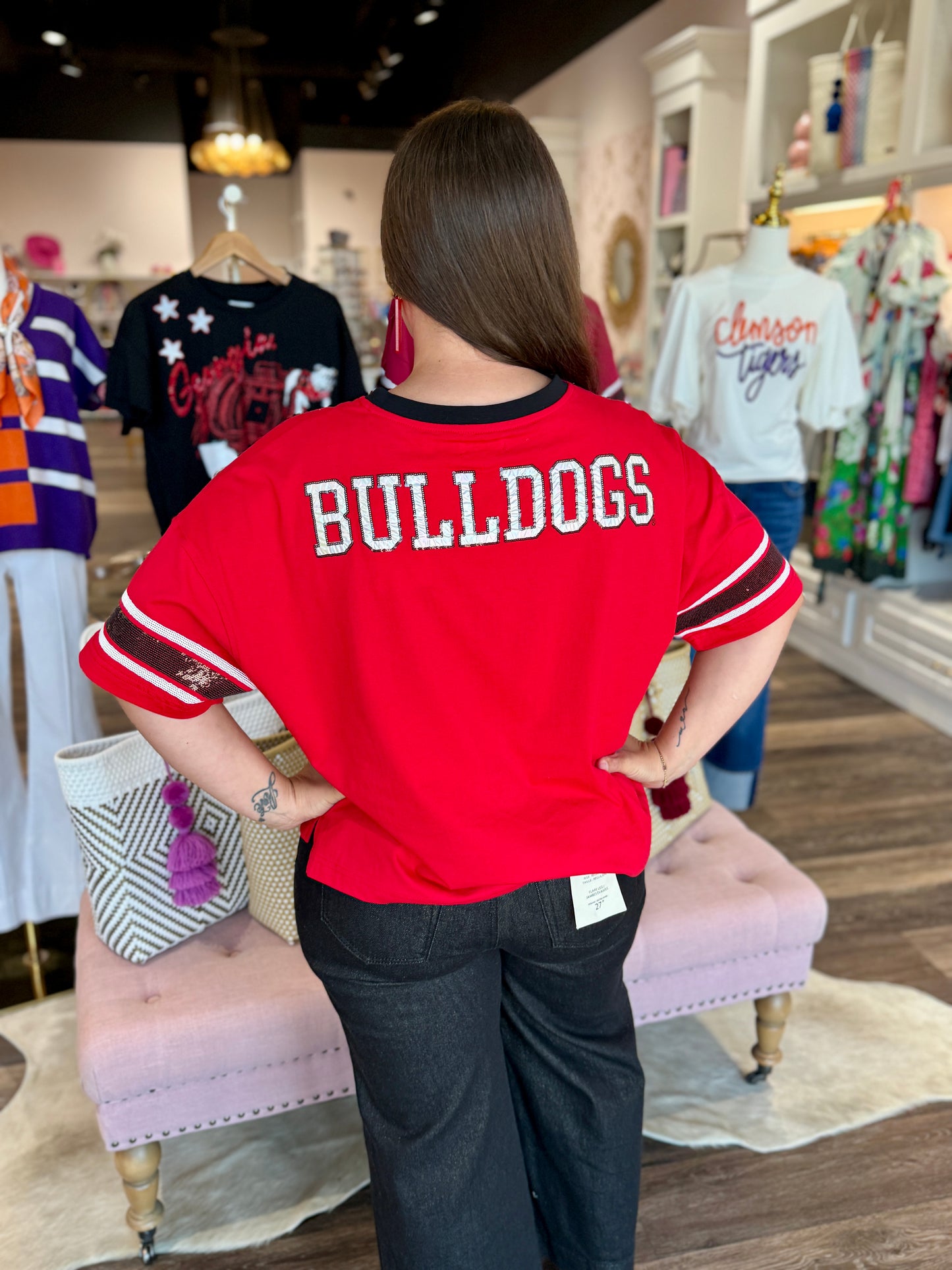 The Blitz Sequin Jersey Tee Georgia