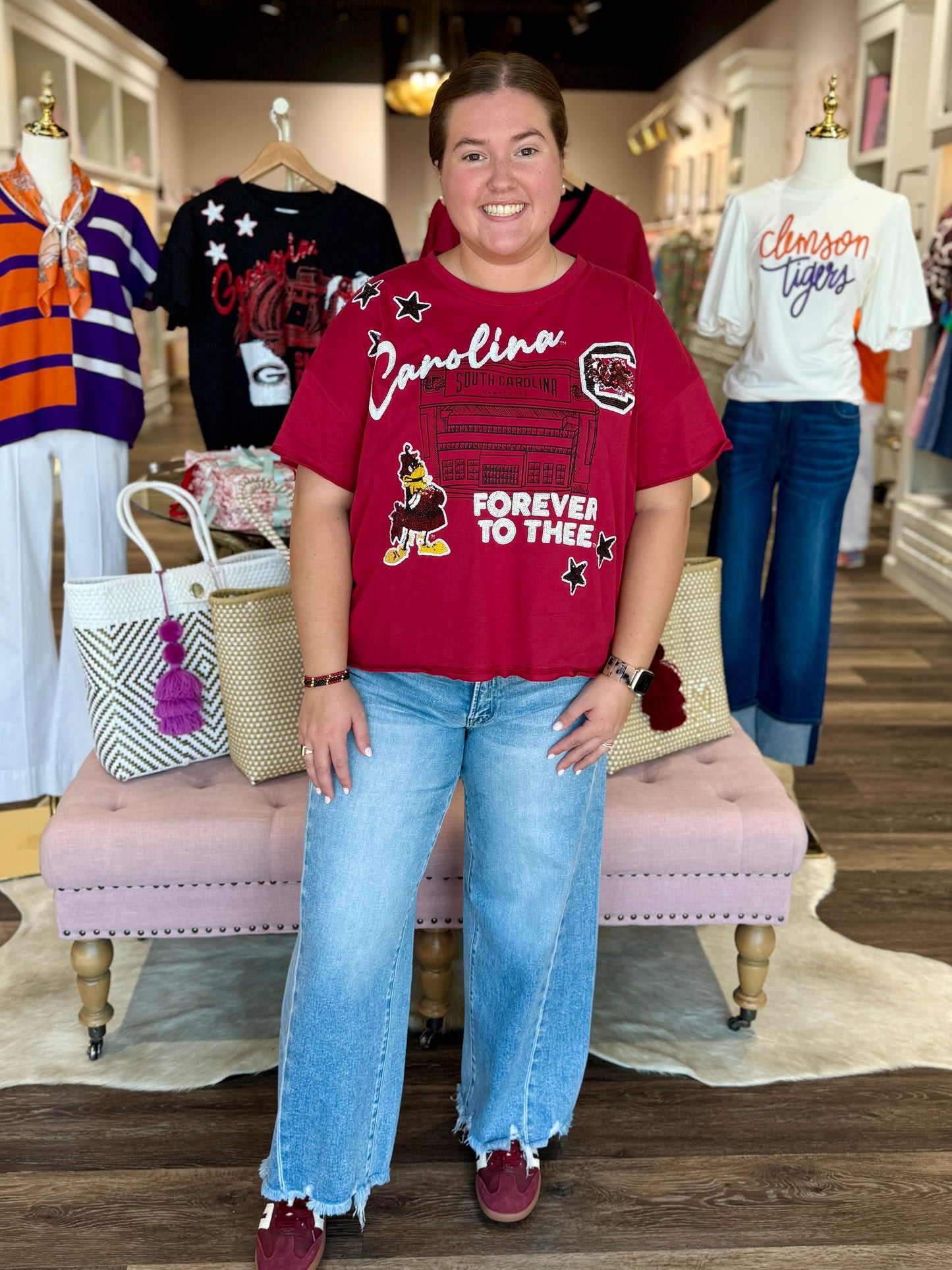 The Fourth Quarter Sequin Tee South Carolina