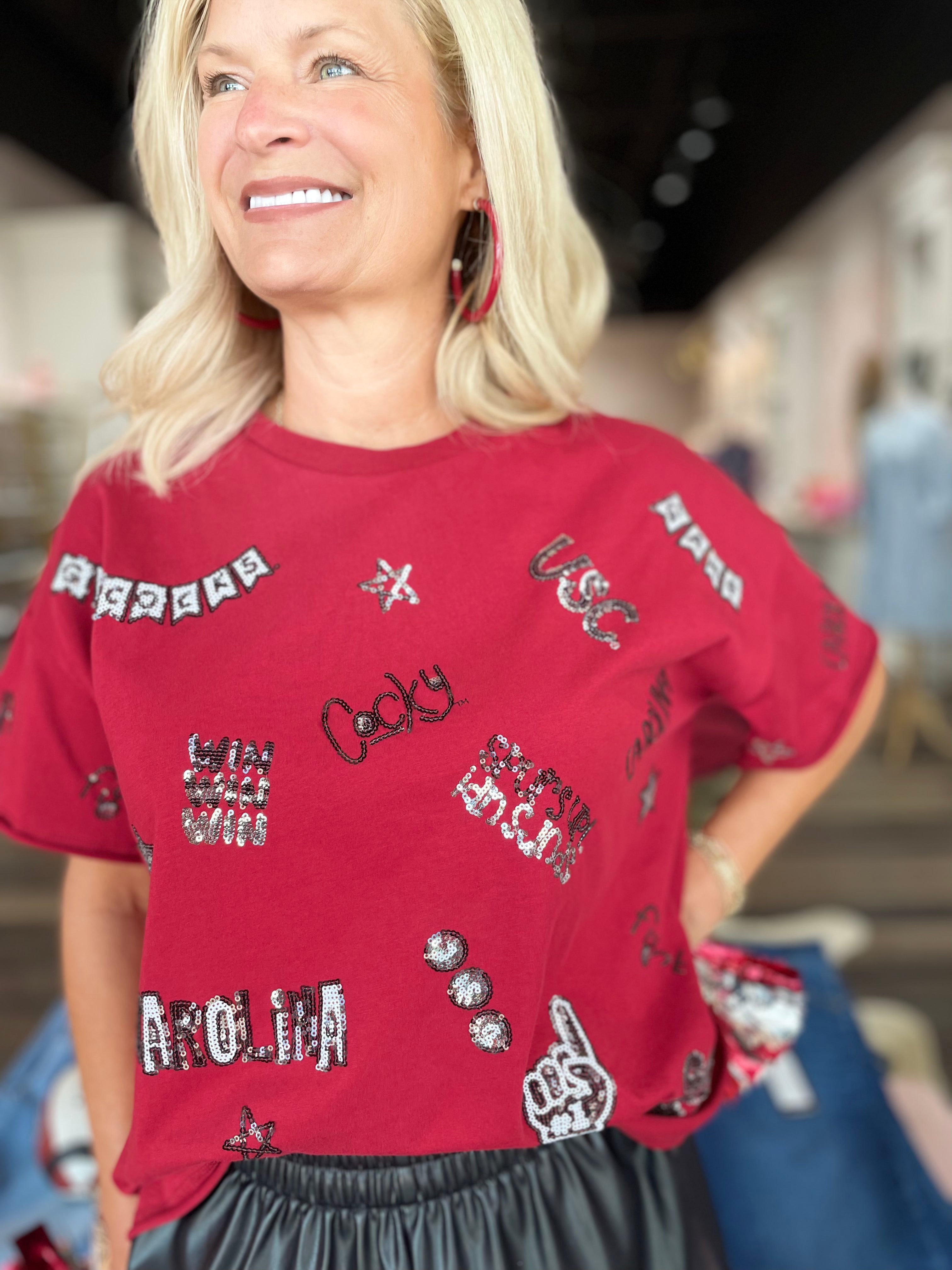 The Sequin Boxy Tee South Carolina Gamecocks