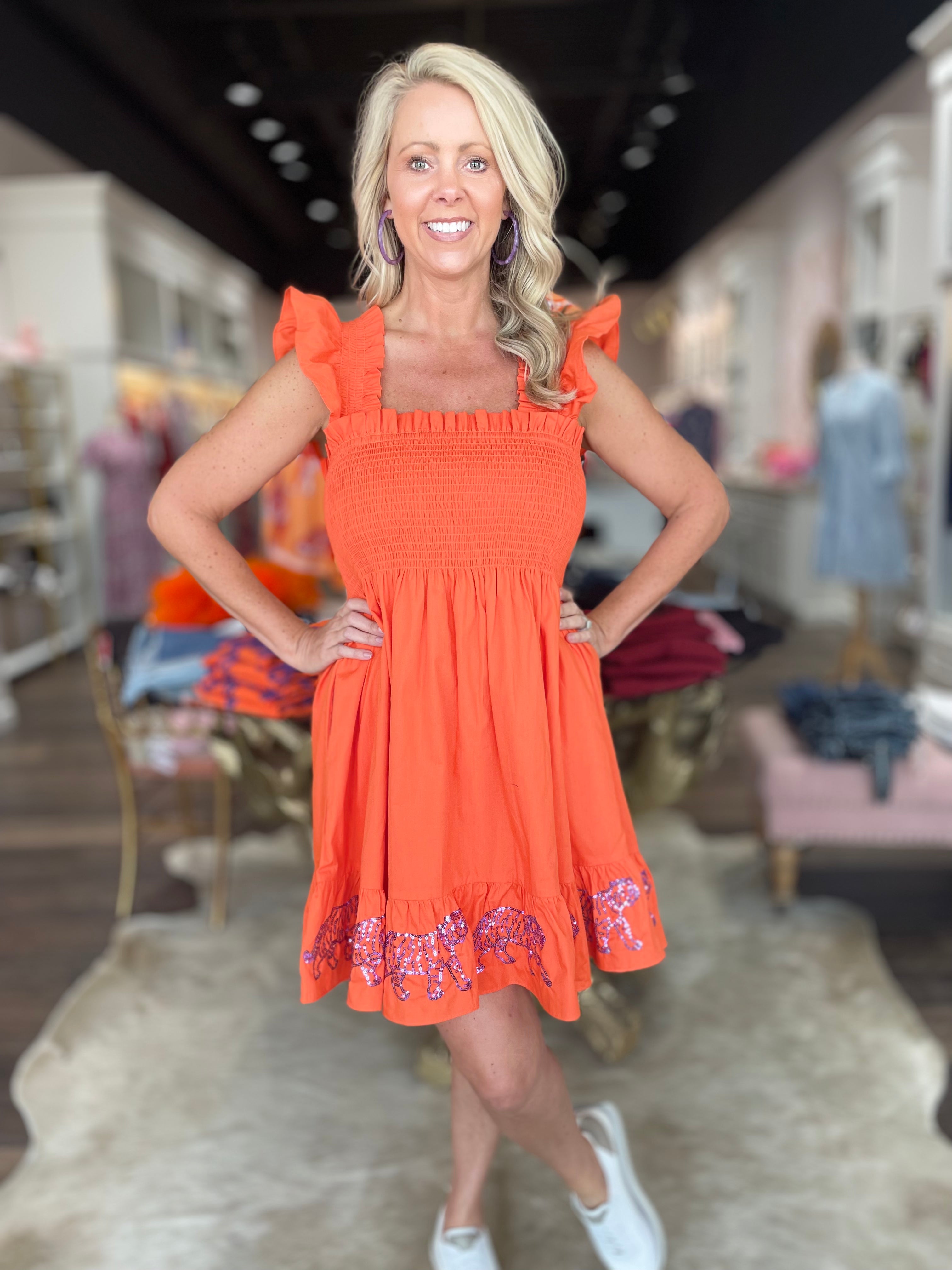 The Smocked Sequin Dress Clemson