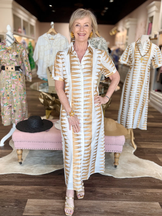 Beau and Ro The Kris Dress Edgy White