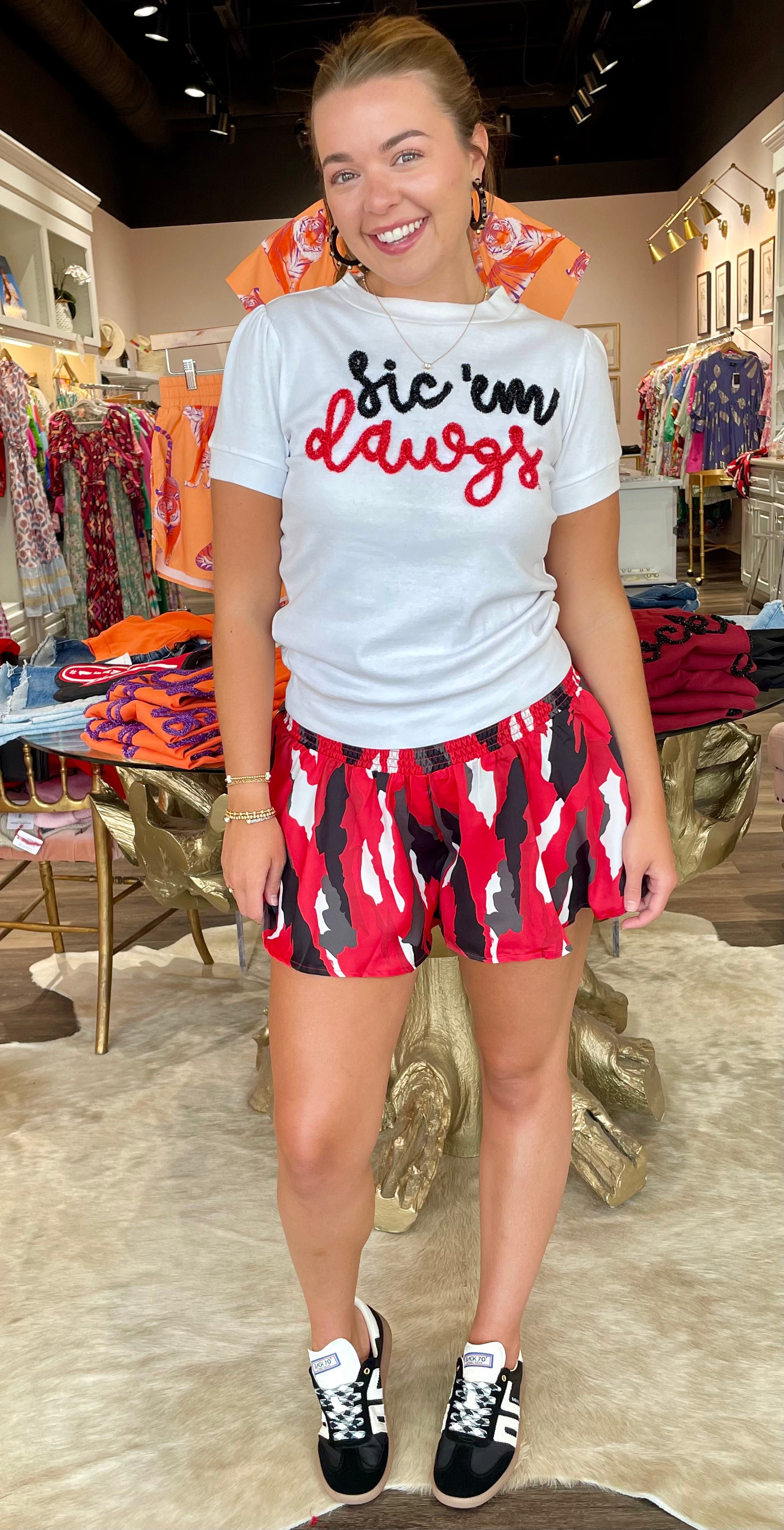 The Abstract Shorts Red & Black