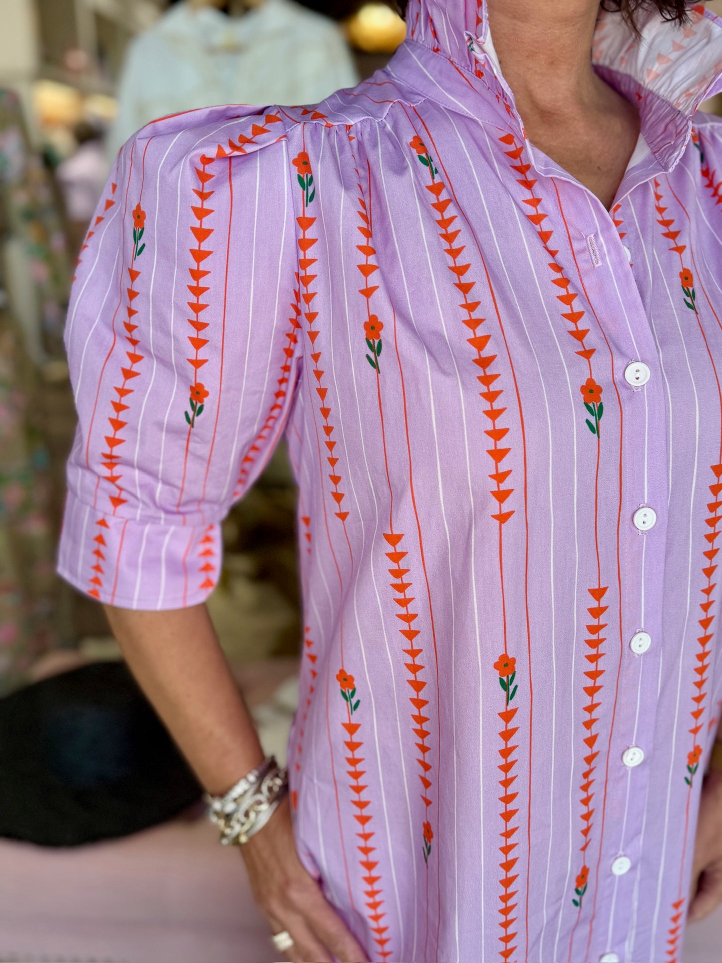 Nina Fleur Path Midi Shirt Dress