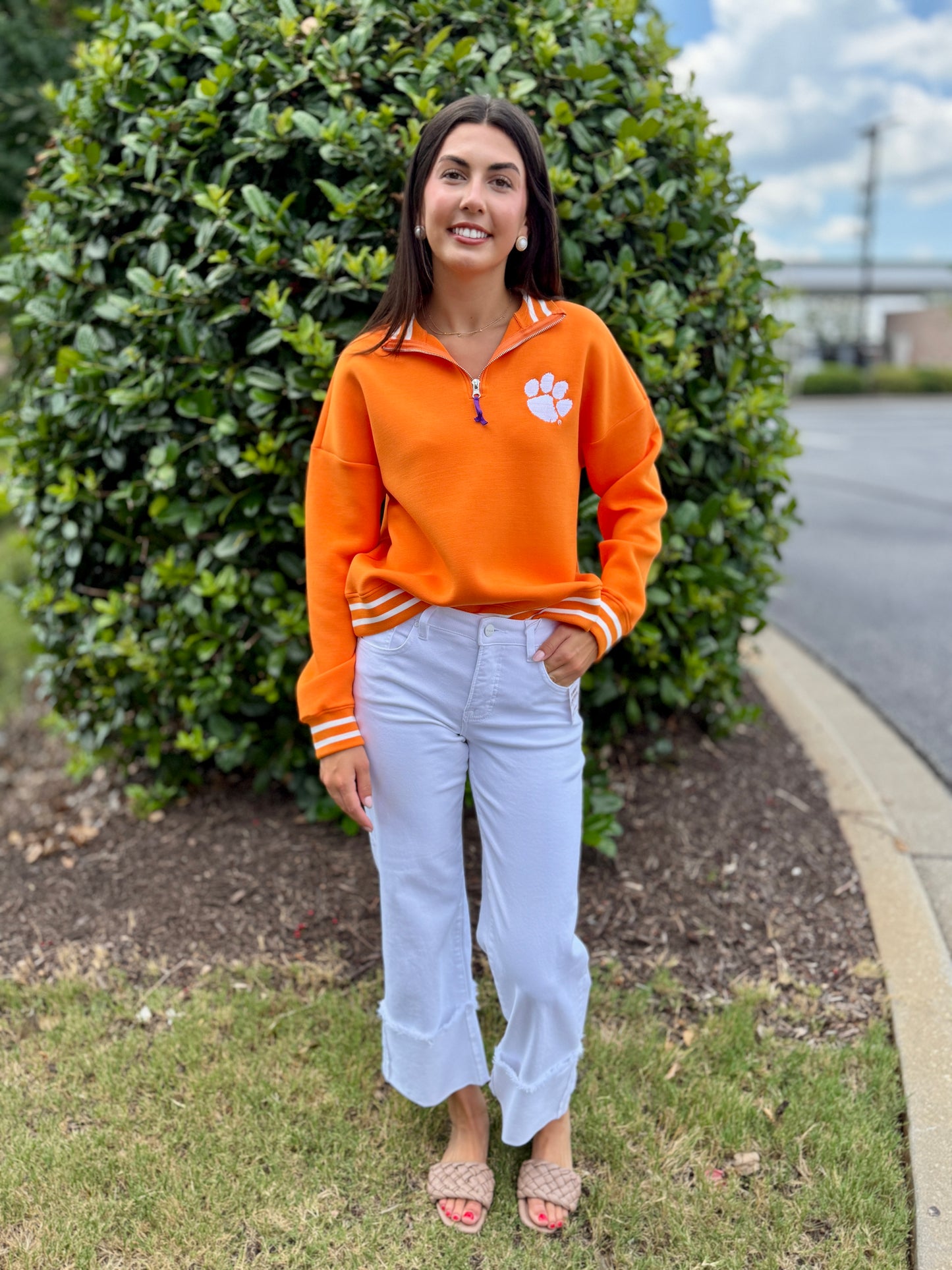 The Campus Quarterzip Pullover Clemson