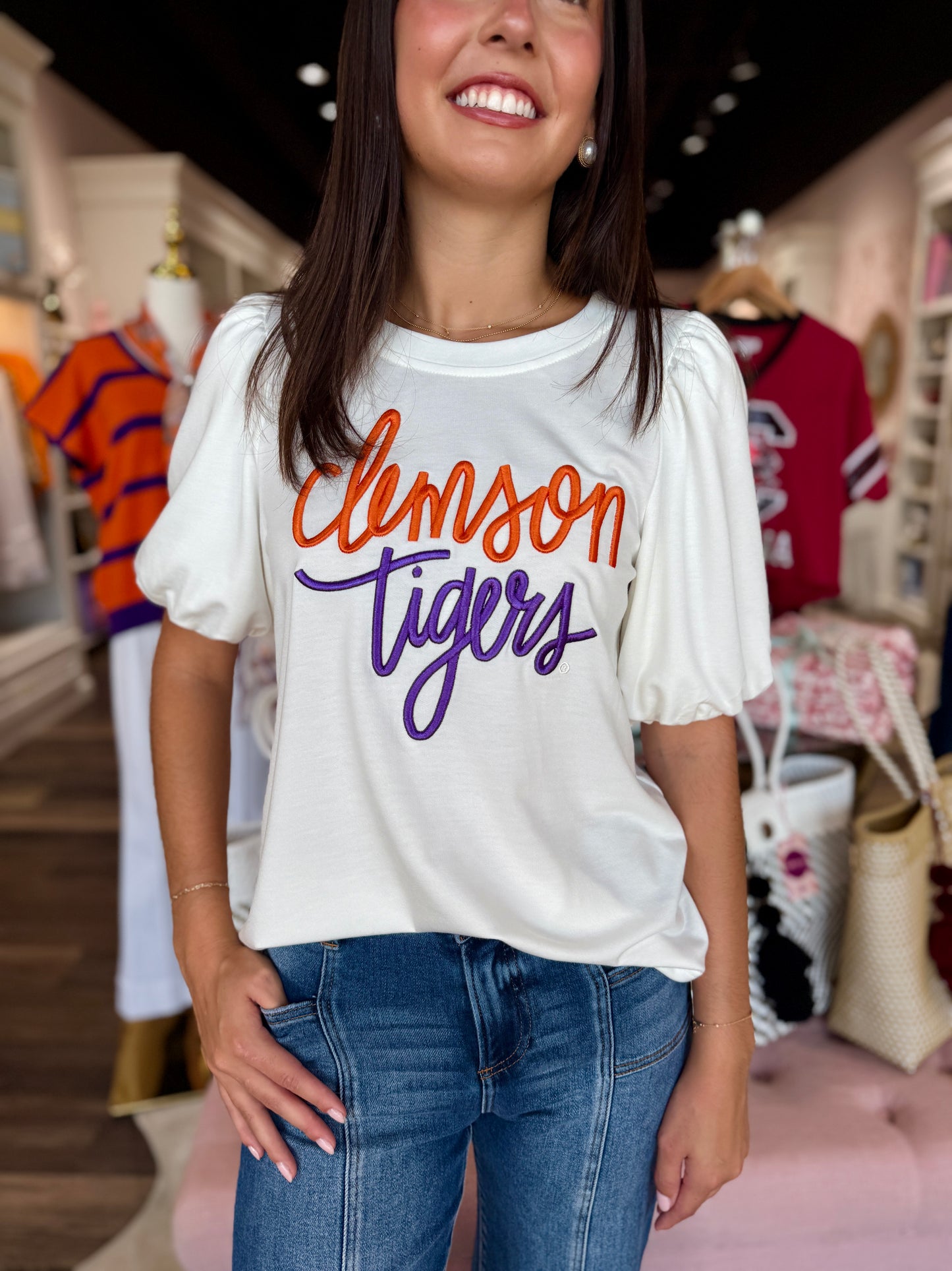 Mary Square Tina Top Clemson