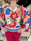 Joy Joy Peasant Bishop Sleeve Top Petal Pop