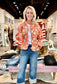 The Charlotte Jacket Orange Floral