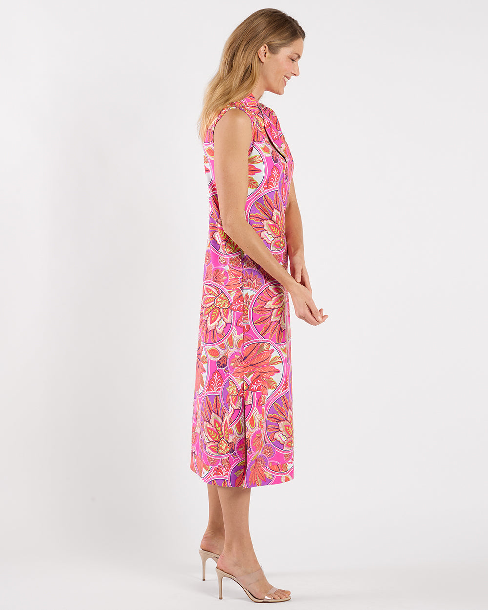 Jude Connally Kristen Maxi Dress Stained Glass Hot Pink Gold