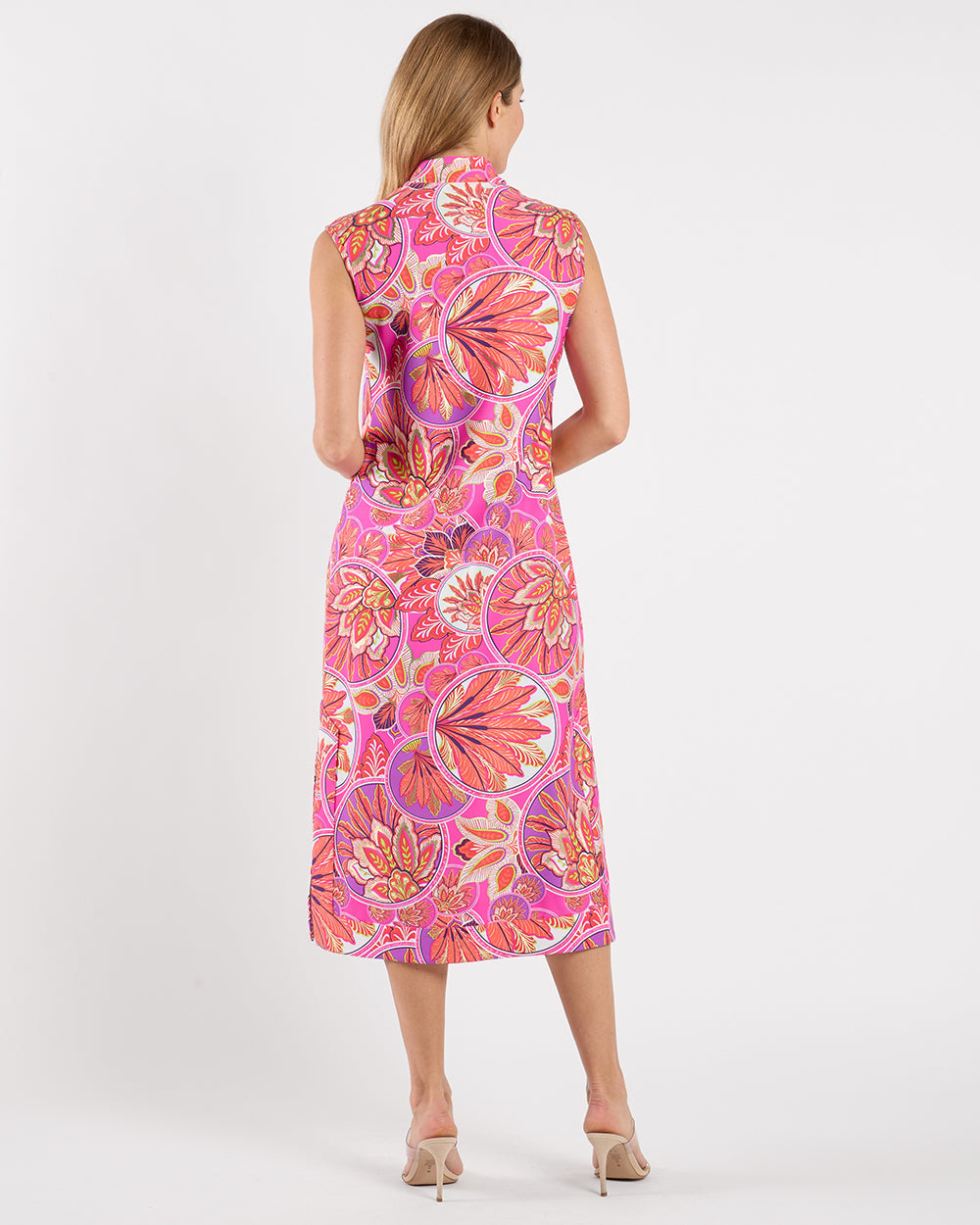 Jude Connally Kristen Maxi Dress Stained Glass Hot Pink Gold