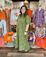 Entro Paisley Everyday Maxi Dress Olive