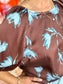 Entro Blue Petal Flutter Sleeve Top