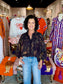 Entro Midnight Meadow Button Front Top