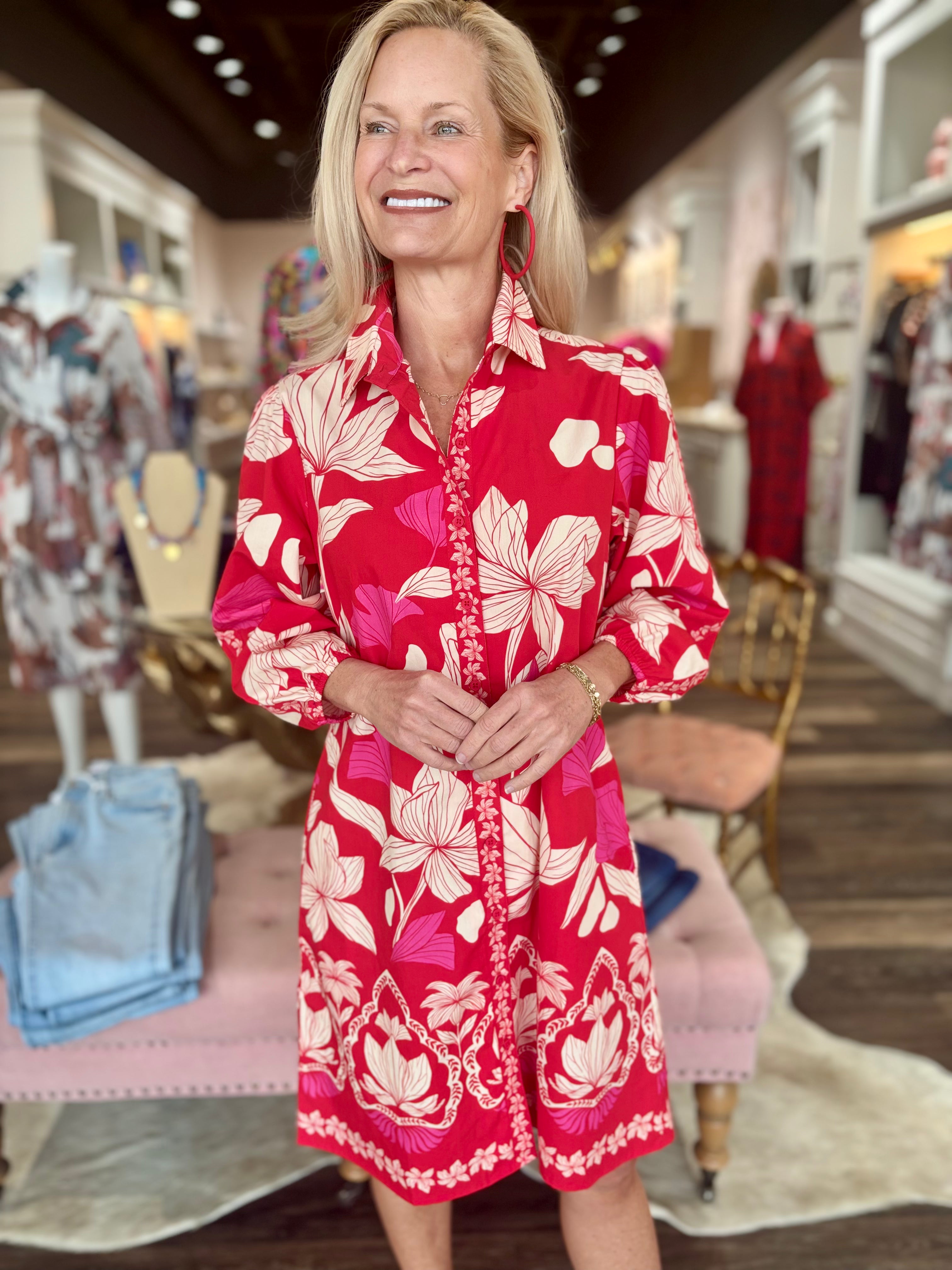Maude Vivante Ava Dress Chilli Florals
