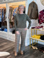 Lysse Adelaide Button Trim Pullover Sweater Mosswood
