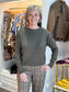 Lysse Adelaide Button Trim Pullover Sweater Mosswood