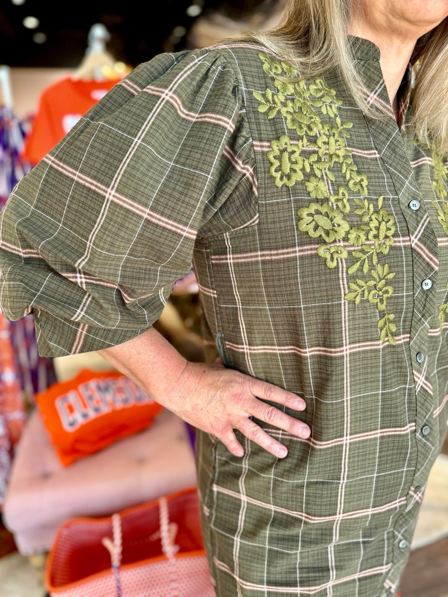 Sister Mary Triana Dress Green Plaid