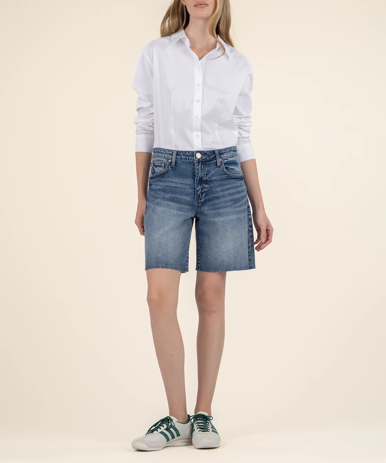 Kut Hailey Hailey High Rise Bermuda Vigor W/Dk Base Wash