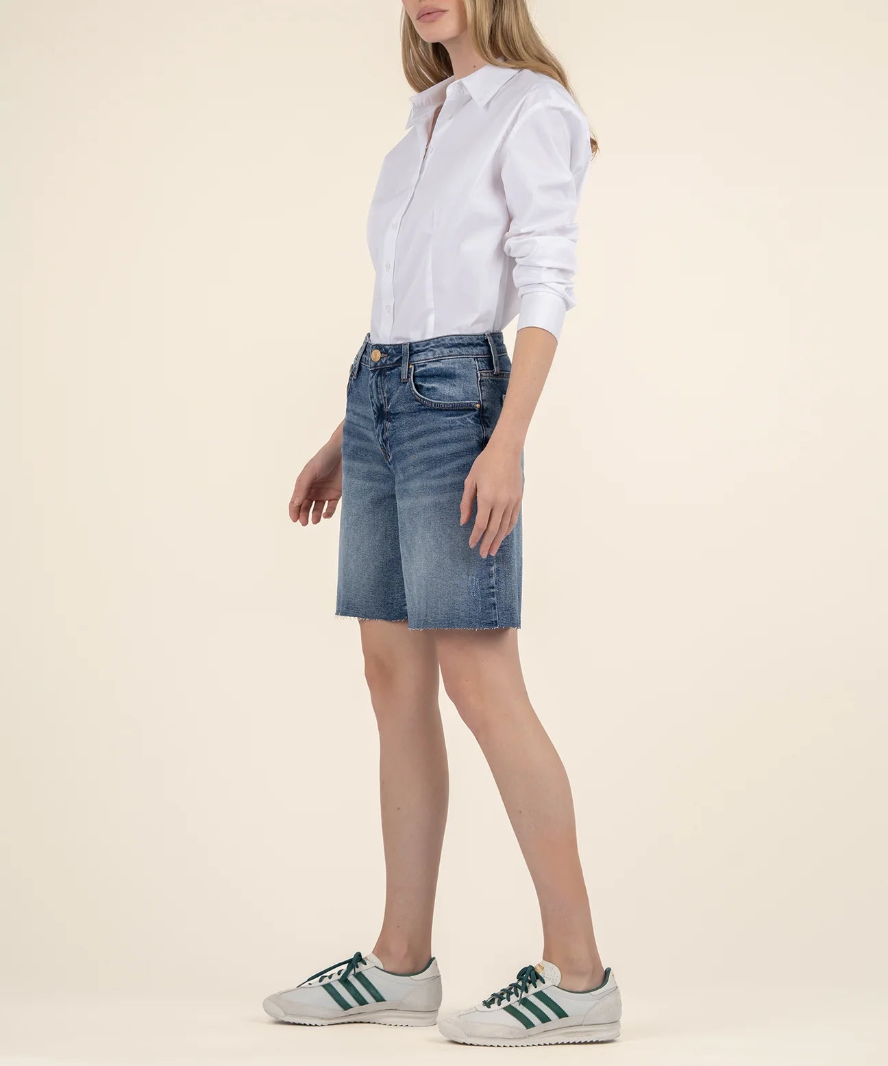 Kut Hailey Hailey High Rise Bermuda Vigor W/Dk Base Wash